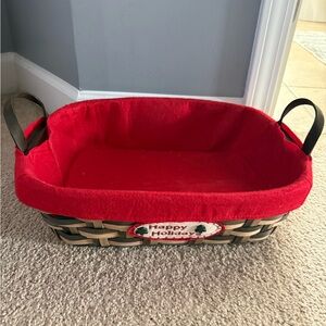 Festive Red Holiday Basket
